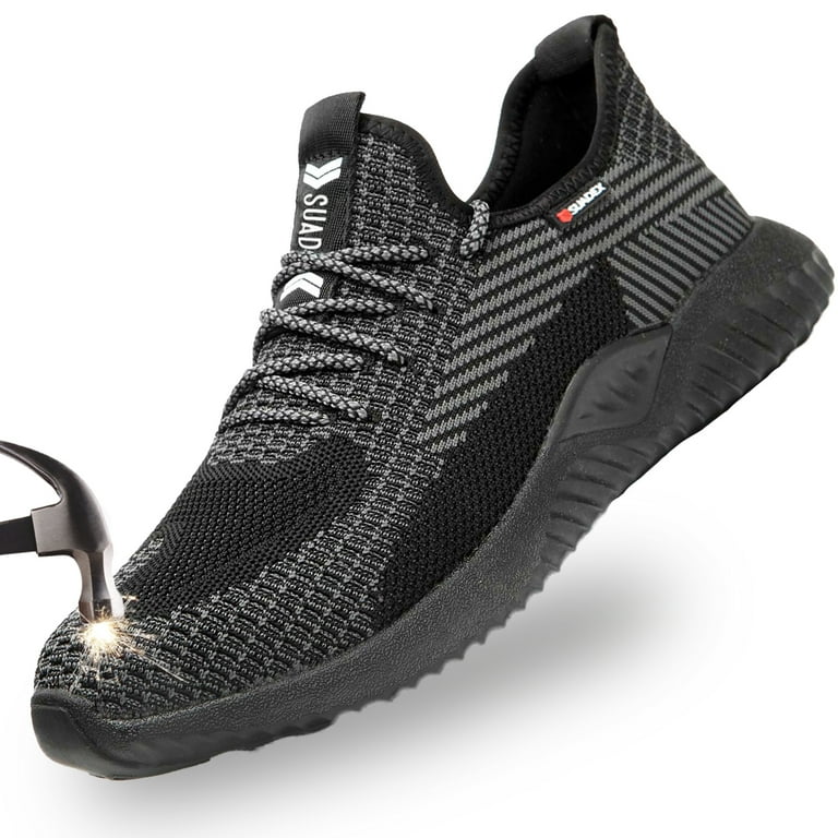SUYSTEX Steel Toe Shoes for Men Lightweight Work Shoes
