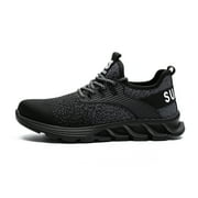 Steel Toe Shoes for Men Women Breathable Work Shoes Lightweight Comfortable Safety Sneakers Slip-Resistant Composite Toe Shoes for Construction Indestructible