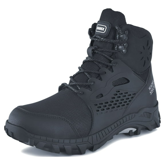 SUYSTEX Steel Toe Work Boots for Men women Safety Construction Shoes Comfortable Lace Up Sneakers Breathable Fashion Hiking Boots