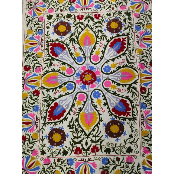 SUZANI COTTON WOOLEN EMBROIDERED BEDSPREAD