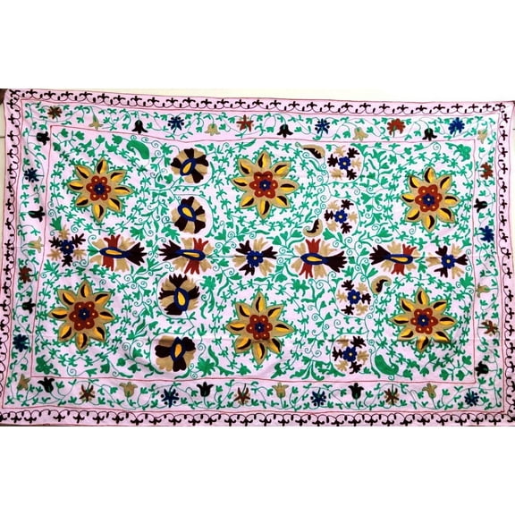SUZANI WOOLEN EMBROIDERED BEDSHEET