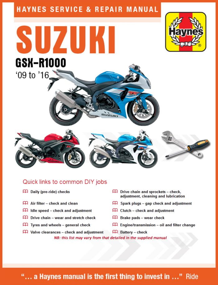 Haynes M6345 For Suzuki Gsx-r1000 2009-2016 Haynes Manual