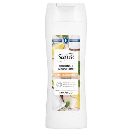 Suave Anti Dandruff Shampoo For Women, Coconut Moisture, 12.6 FL OZ