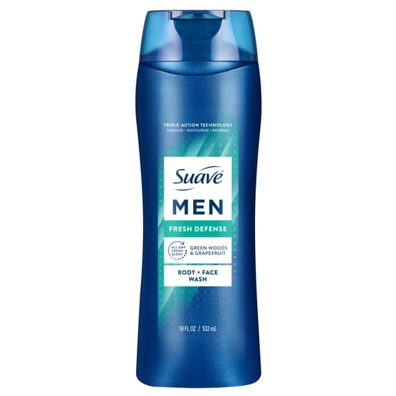 Suave Men Body Wash, Fresh Defense, 18 oz