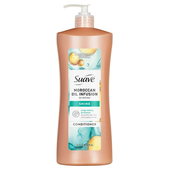 Suave Moroccan Oil Infusion Conditioner For Dull Hair, Shines & Detangles, 28 FL OZ