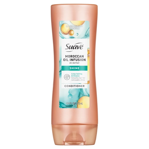 Suave Moroccan Oil Infusion Conditioner For Dull Hair, Shines & Detangles, 12.6 FL OZ