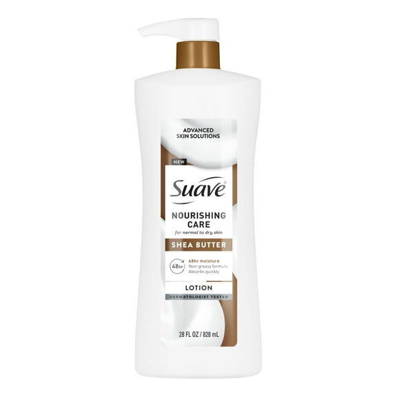 Suave Nourishing Care Hand & Body Lotion With Shea Butter For Dry Skin, 28 fl oz
