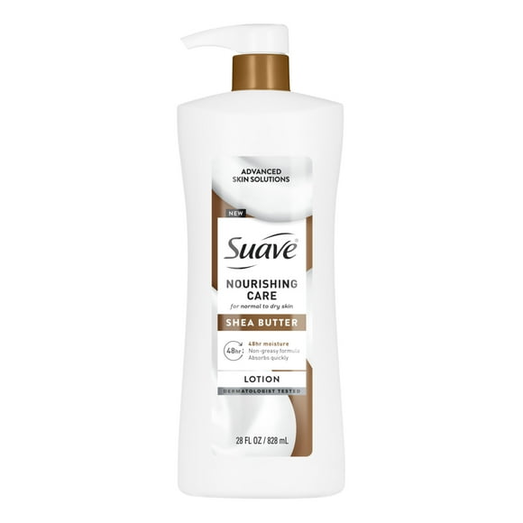 Suave Nourishing Care Hand & Body Lotion With Shea Butter For Dry Skin, 28 fl oz