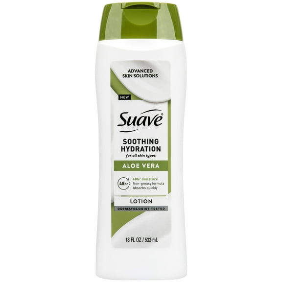 Suave Soothing Hydration Hand & Body Lotion For Women With Aloe Vera For Dry Skin 18 FL OZ