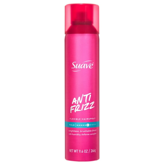 Suave Anti Frizz Flexible Hairspray For Women, Lightweight, Scented, 9.4 OZ