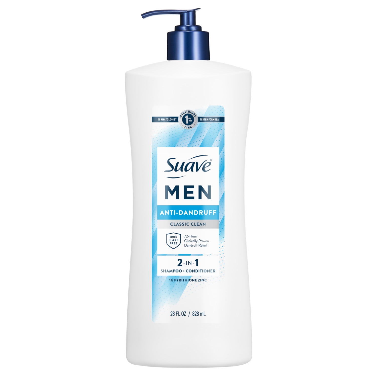 Suave Men 2-in-1 Anti Dandruff Shampoo & Conditioner, Classic Clean, 28 FL OZ