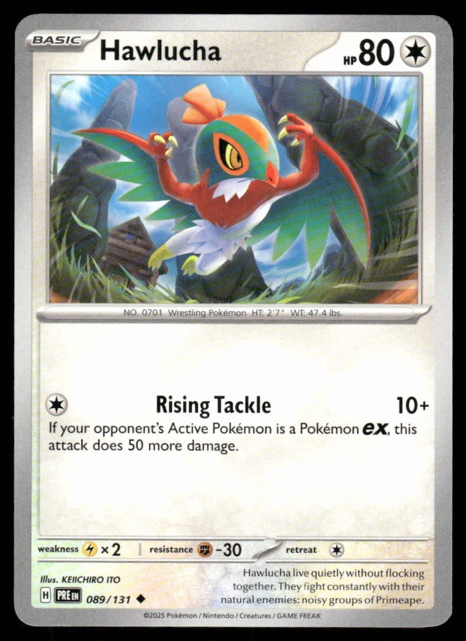 hawlucha pokemon card price - Paradox Drive B3a-080 Flying Entry When you play this Pokemon from your hand onto your Bench during your turn Pokemon TCG - Hawlucha Holo