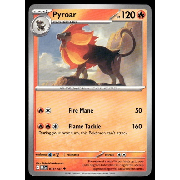 SV: Prismatic Evolutions Pyroar Uncommon #016/131