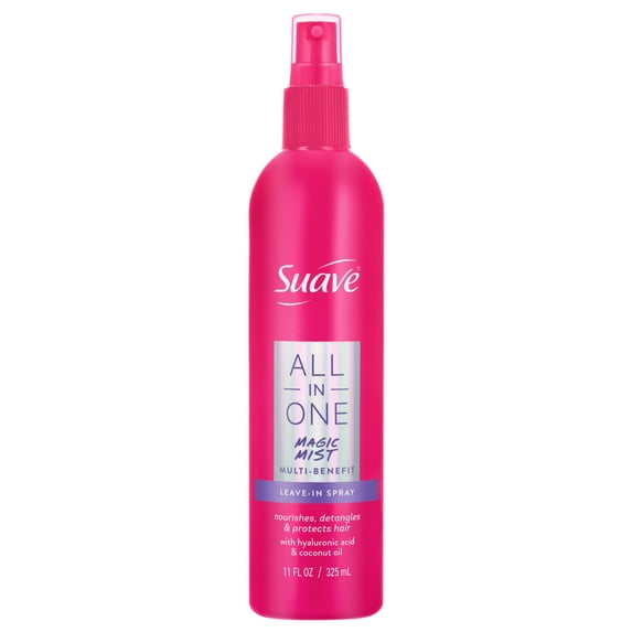 Suave All In One Magic Mist Leave-In Spray, Detangles, Hydrates, Controls Frizz, 11 FL OZ
