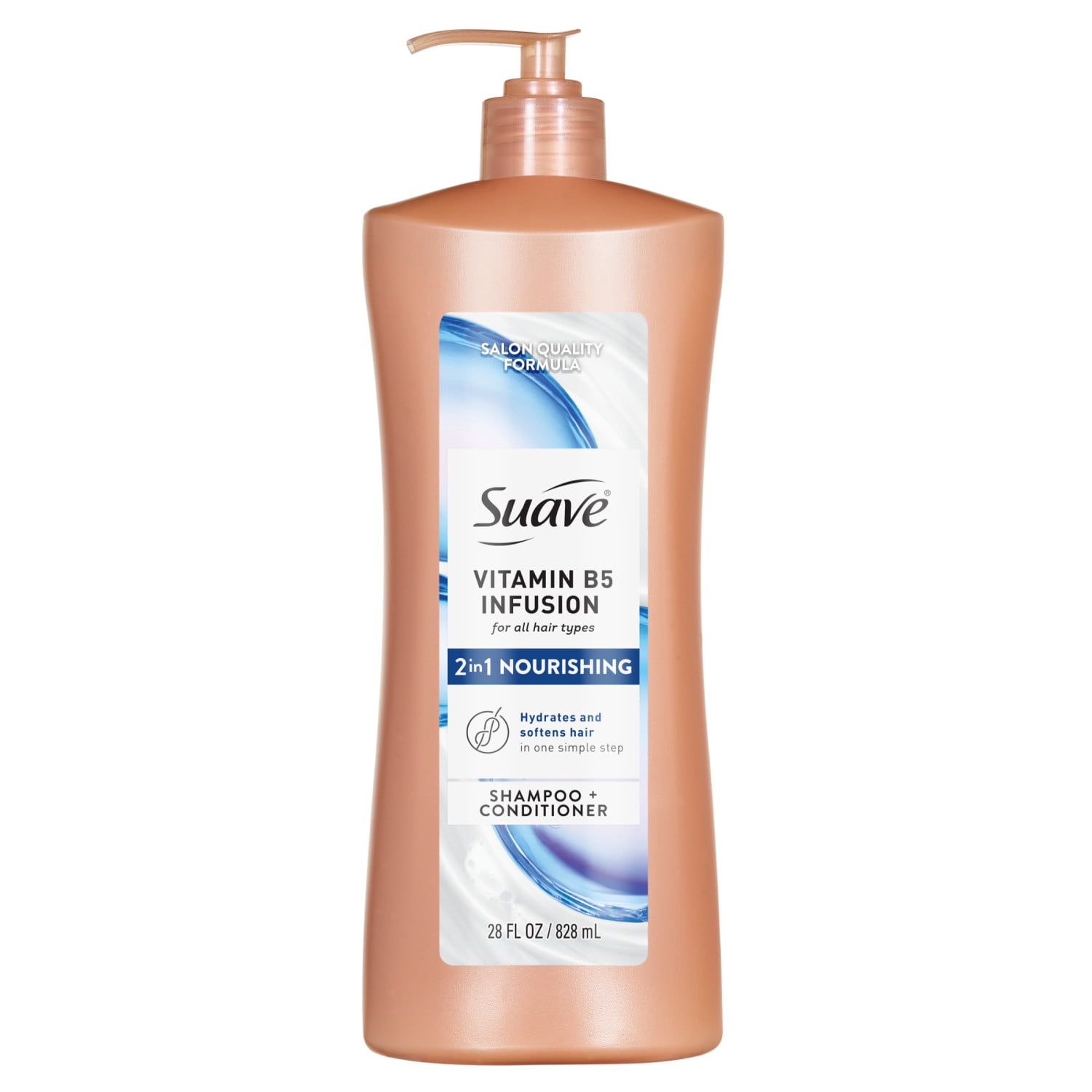 Suave Vitamin B5 Infusion 2-in-1 Shampoo + Conditioner, For All Hair Types, 28 FL OZ