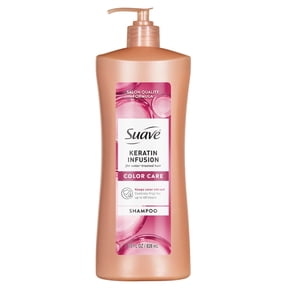 Suave Keratin Infusion Color Care Shampoo for Color Treated Hair, 48-hour Frizz Control, Smooths and Adds Shine, 28 fl oz