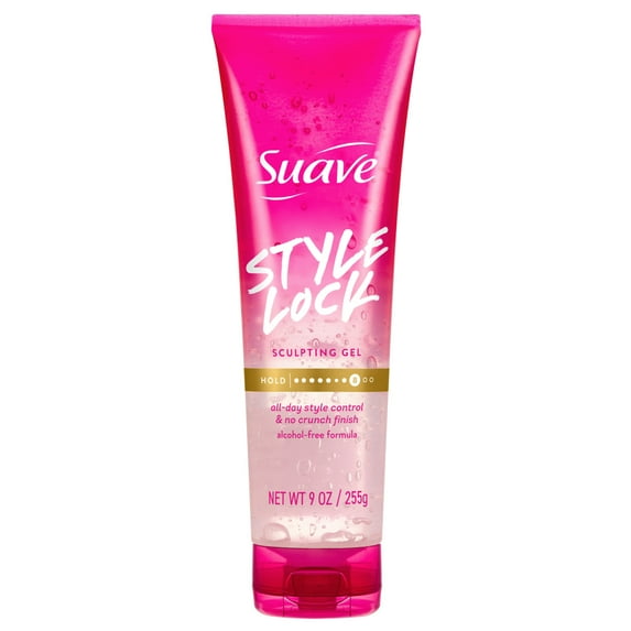 Suave Style Lock Sculpting Hair Gel, Alcohol-Free, Maximum Hold, Soft & Smooth, 9 OZ