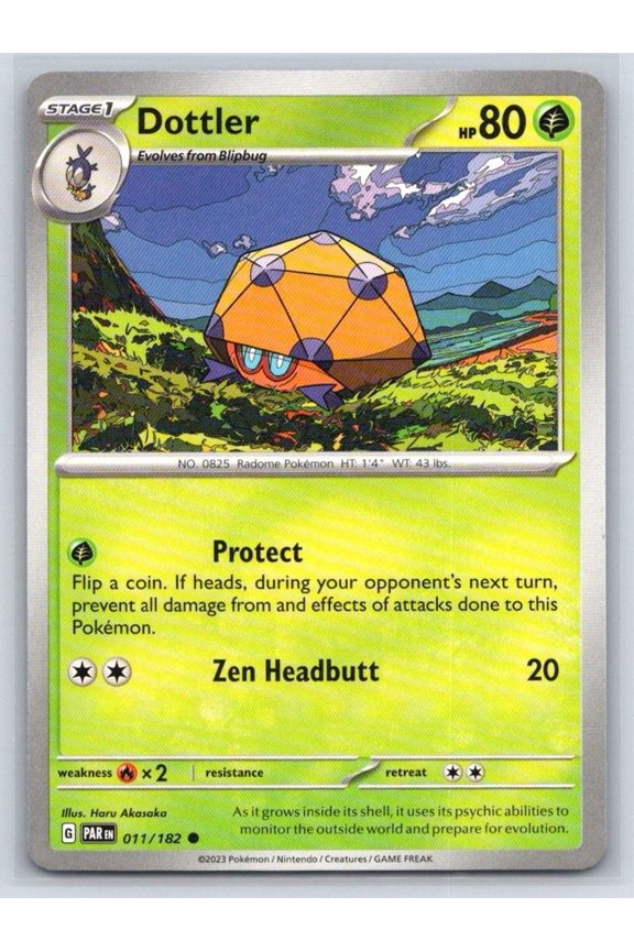 2023 SV04 Paradox Rift Dottler Common #011/182 English Pokmon TCG Trading Card