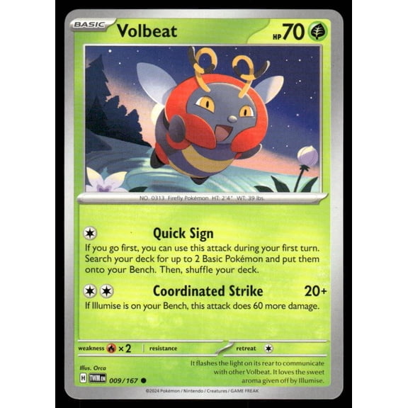 SV06: Twilight Masquerade Volbeat Common #009/167