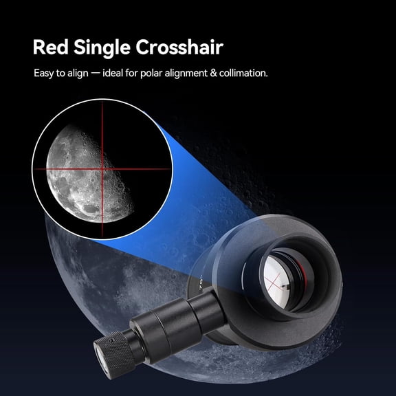 SV152 Reticle Eyepiece 20mm Crosshair Eyepiece 1.25 inch Illuminated Centering SWA 70 Degree Compatible with Guide Scope Telescope Accessories for Guided Star Astrophotography