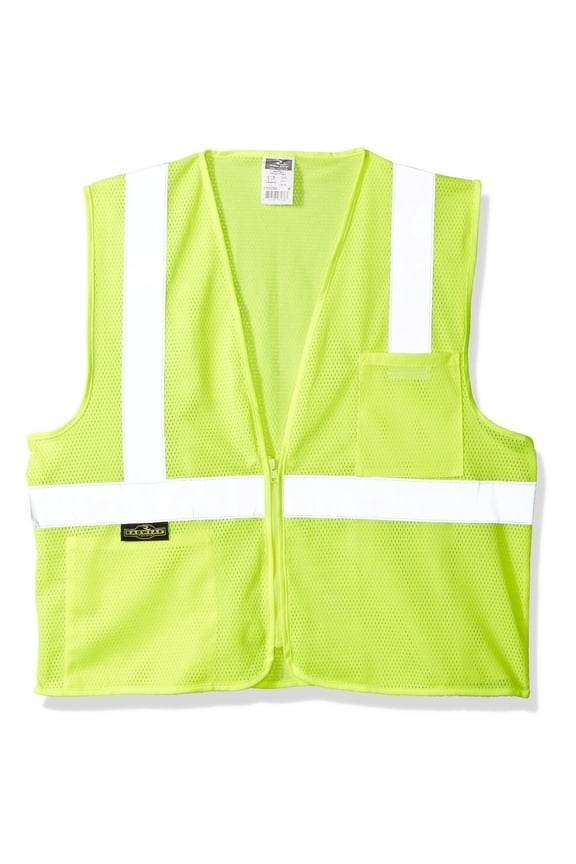SV2ZOMXL Class 2 Economy Mesh Safety Vest With Zipper, Orange, X-Large