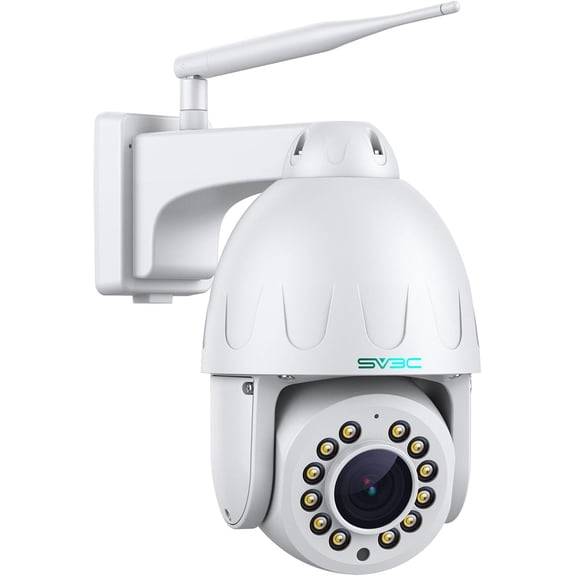SV3C 4K PTZ WiFi Camera Outdoor 15X Optical Zoom, Wireless IP Security Camera 8MP, Auto Tracking, Floodlight Color Night Vision, 2-Way o, Metal Shell, RTSP, FTP, SD Card Record, Onvif Conformant