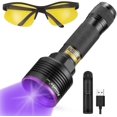 SV41 10W 365nm UV Flashlight Rechargeable Blacklight Black Light Urine