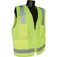 thumbnail image 1 of SV7GXL Class 2 Solid Front Mesh Back Surveyor Saftey Vests, Green, Extra Large, Zipper closure By Radians, 1 of 2