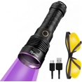 SV89 365nm UV Flashlight 20W USB Rechargeable Black Light Money