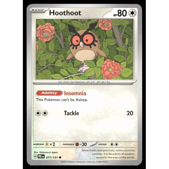 SV8a: Terastal Fest ex Hoothoot Common Japanese #127/187