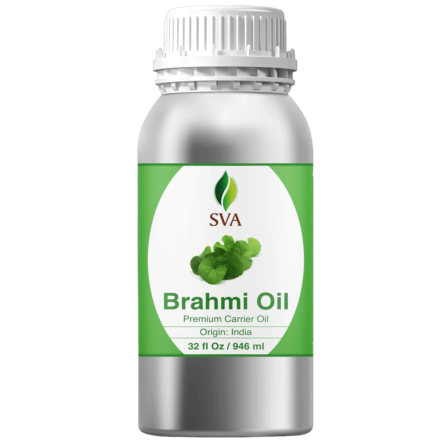 SVA Brahmi Oil - 32 Fl Oz – 100% Natural Cold Pressed Brahmi Oil - for Face, Skin Care, Hair Care, Scalp Massage & Body Massage – Carrier Oil