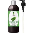thumbnail image 1 of SVA Brahmi Oil - 8 Fl Oz – 100% Natural Cold Pressed Brahmi Oil - for Face, Skin Care, Hair Care, Scalp Massage & Body Massage – Carrier Oil with Pump, 1 of 7