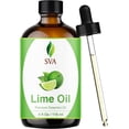 thumbnail image 1 of SVA Lime Essential Oil – 4 Fl Oz – 100% Natural Lime Oil - for Diffuser, Hair Care, Face, Skin Care, Aromatherapy, Scalp and Body Massage, Soap and Candle Making - with Dropper, 1 of 9