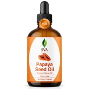 SVA Papaya Seed Oil - 4 Fl Oz   100% Natural Cold Pressed Papaya Oil - for Face, Skin Care, Hair Care, Scalp Massage & Body Massage   Carrier Oil with Dropper