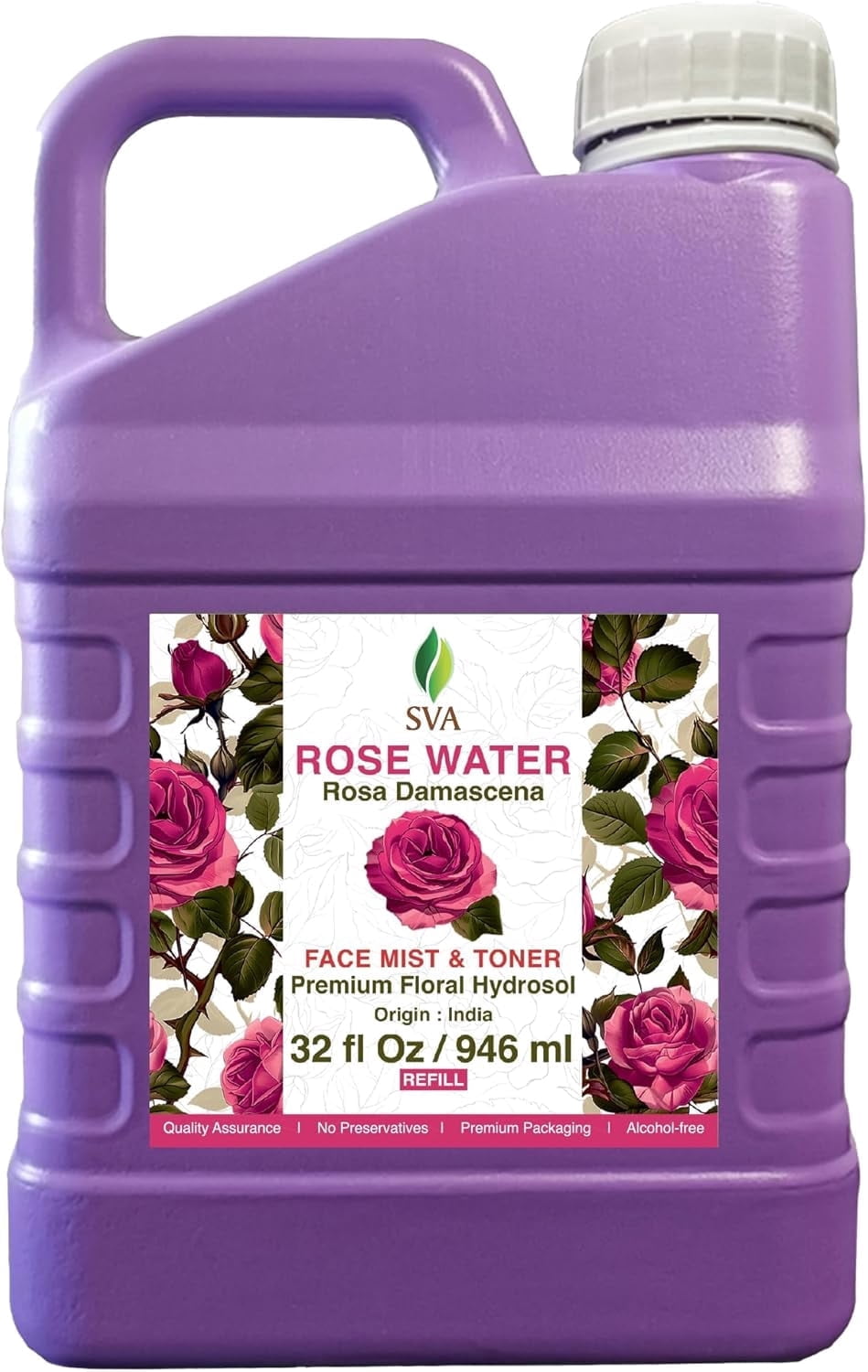 SVA Rose Water - 32 Fl oz - Refreshing Rose Water Spray for Skin Care ...