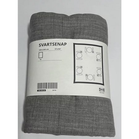 SVARTSENAP Gray Tablecloth 57x94 "