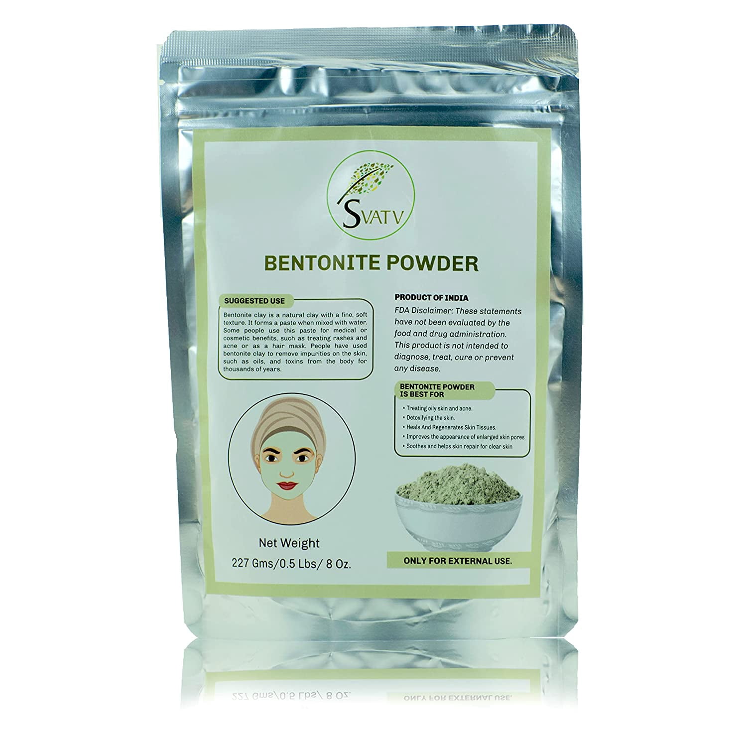 SVATV Bentonite Clay Powder Natural Face Packs and Face Mask ...