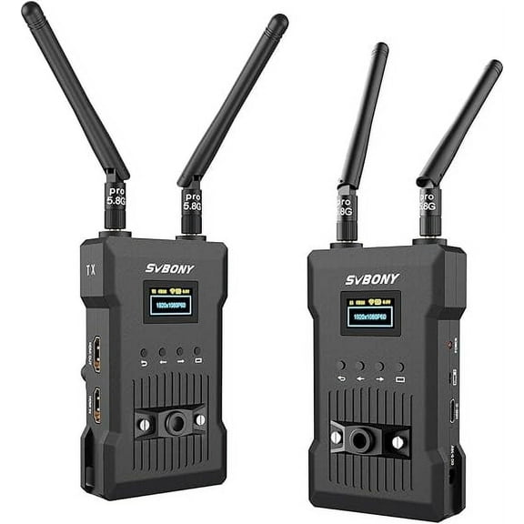 SVBONY ST1 4K HDMI Wireless Video Transmission System 984FT Range 0.06s Latency for Football Match & Olympic Game Broadcasts, Church Wedding Services