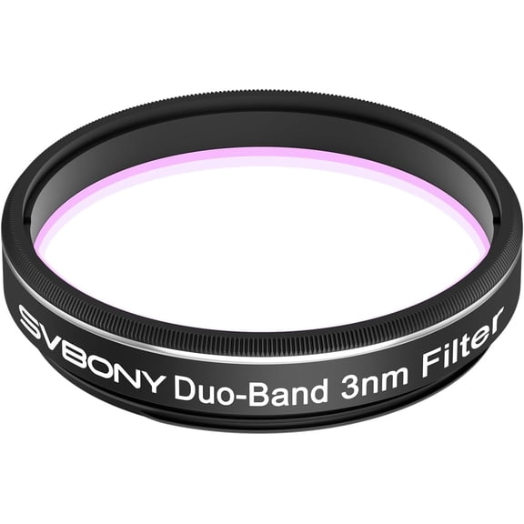 SVBONY SV220 Telescope Filter, H-Alpha & OIII, 3nm Dual-Band 1.25" Nebula Filter, Cut-Off Depth OD5, Minimal Halo Coating Design, Peak Transmittance 85%, for Deep-Sky Objects Astrophotography