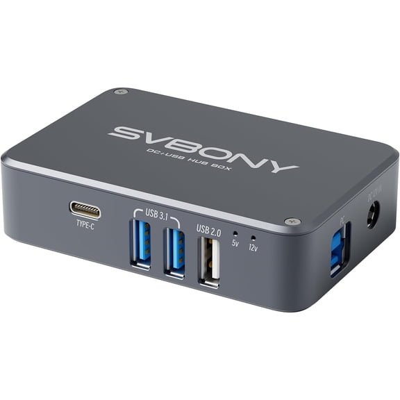 SVBONY SV241 Astronomy Telescope Power Adapter, Micro DC USB HUB Box, High-Speed Output and Type-C Interface, Compatibility with Various Power Sources, Integrated USB Hub for Outdoor Astrophotography