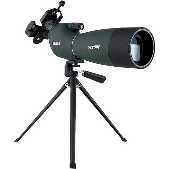 SV28 25-75x70 Spotting Scopes, Monocular Telescope Spotting Scopes with Tripod, Long Range Spotter Scope with Phone Adapter for Bird Watching, Hunting, Target Shooting
