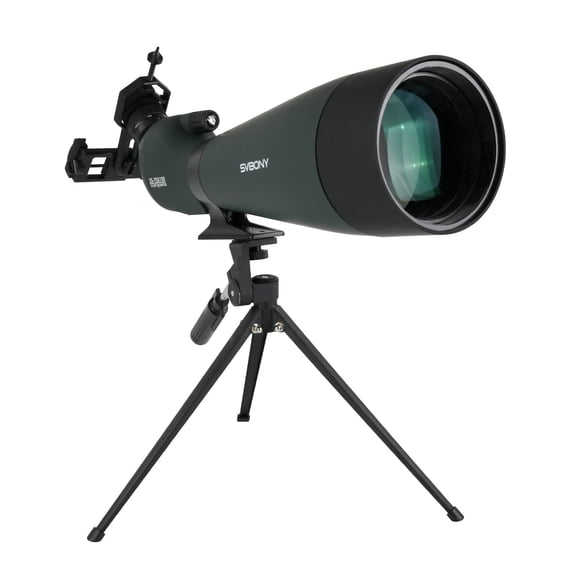 SVBONY SV28A 25-75X100 Spotting Scope with Tripod Phone Adapter,Monocular Telescope Spotting Scopes for Target Shooting Hunting Bird