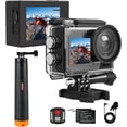 thumbnail image 1 of SVBONY SVGo2 4K30FPS Underwater Camera, EIS 2.0 Dual Touch-Screen Waterproof Camera Underwater, 50MP 5X Zoom, Remote Action Camera with Floating Selfie Stick, 2 Batteries for Snorkeling, Travel Vlog, 1 of 10