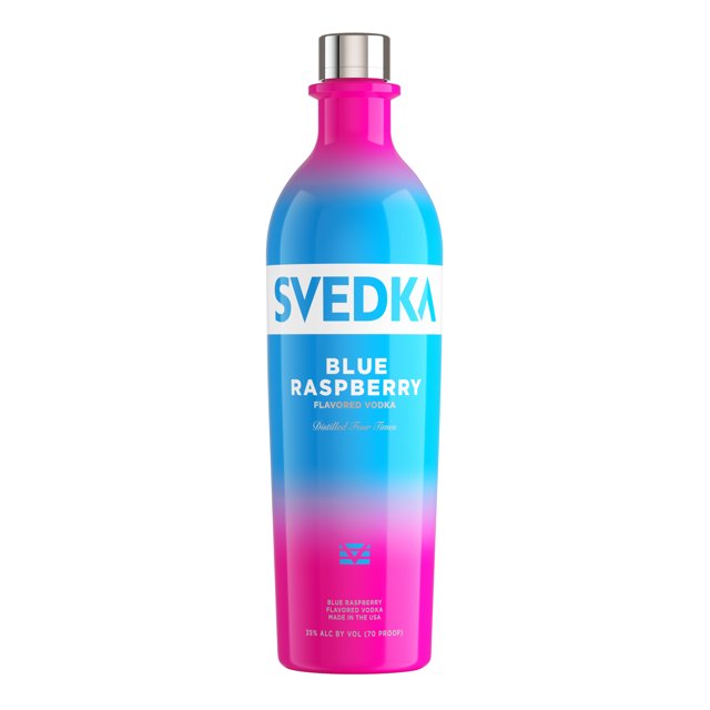 SVEDKA Blue Raspberry Flavored Vodka, 750 ml Bottle, 35 ABV