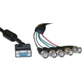 thumbnail image 1 of VGA to BNC Cable, HD15 VGA to 5 BNC Coaxial Monitor Breakout Cable, Male/Male BNC Cable, Double Shielded, Black, 1 feet, Cablewholesale, 1 of 2
