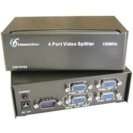 SVGA VGA Splitter 4 Port 1 in 4 out Amplifier Box 150MHz, 1 Video into 4 Monitor