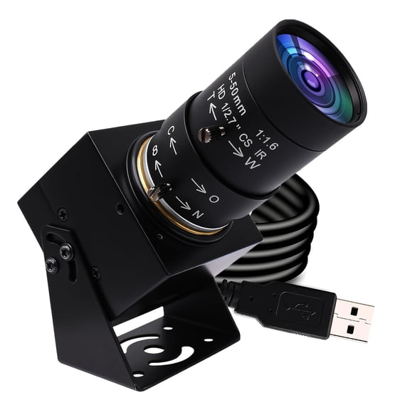 SVPRO 1080P USB Webcam with Telephoto 5-50mm Lens, Full HD Computer Camera 100fps/60fps/30fps for Windows/Mac/Linux/Android