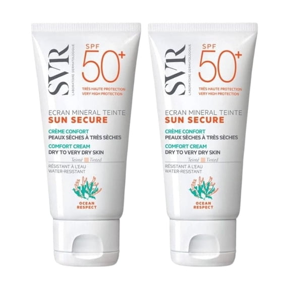 SVR Sunsecure Ecran Tinted Spf50+ Sunscreen 60 gr 2 Pack