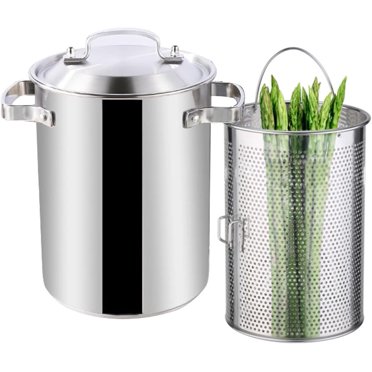 3L Stainless Steel Deep Fryer Pot With Basket & Lid - Multi-Use Pan For Frying, Straining, Cooking