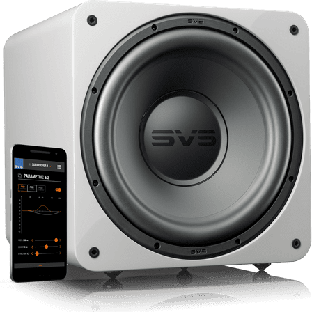 SVS SB-1000 Pro, 12" Driver, 820  Watts Peak Power Sealed Subwoofer - Piano Gloss White